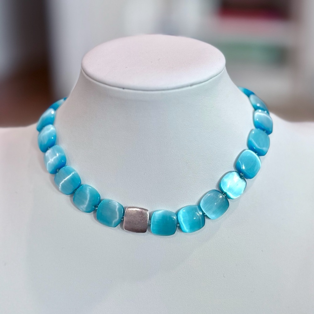 Tateossian London Fiber Optic Glass Necklace- for collectors! 3 colors available